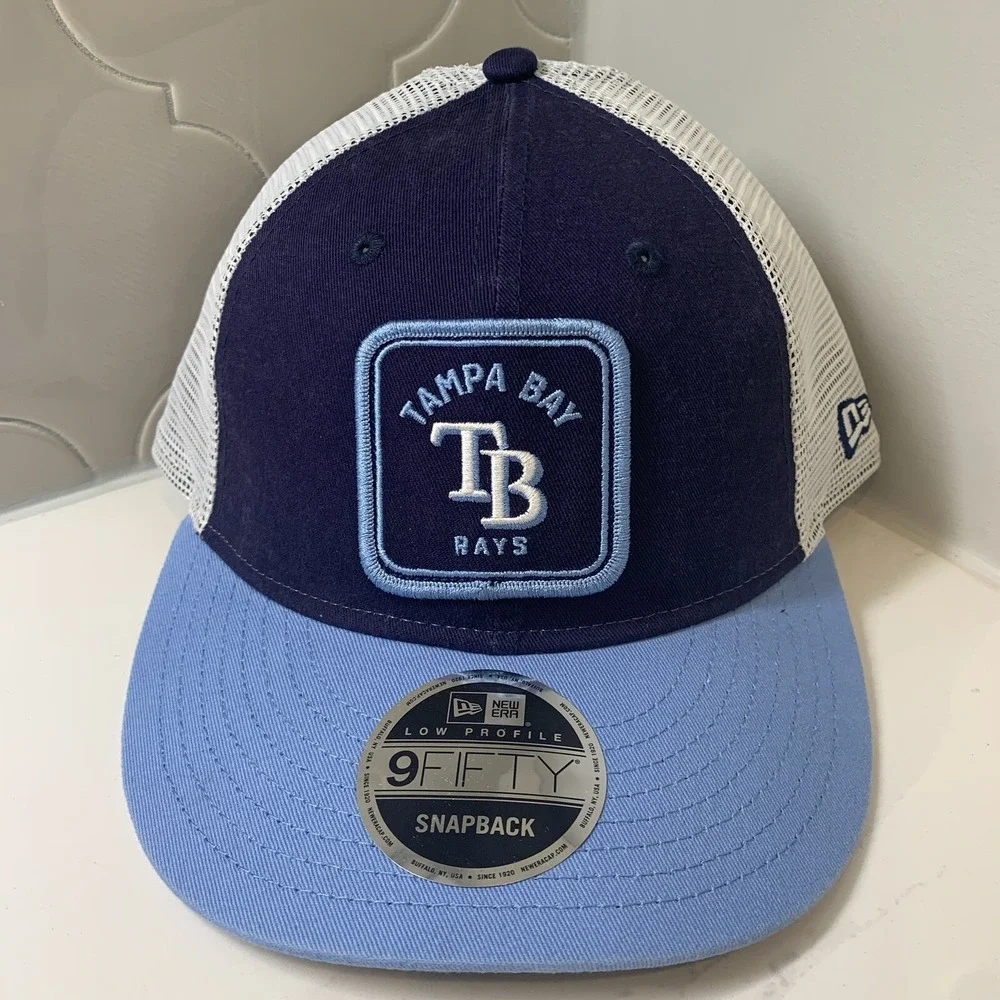 New Era Tampa Bay Rays 59FIFTY Low Profile Squared Adjustable Snapback Hat OSFM